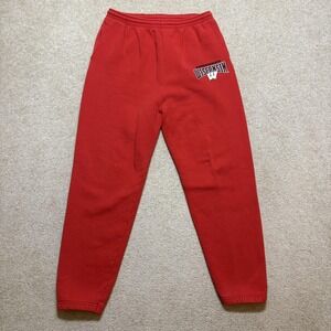 Vtg Wisconsin Badgers Sweatpants Mens XL Red NCAA Football Pro Player 90s